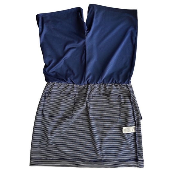 CHICO’S | NWOT ZENERGY SKORT NAVY BLUE & WHITE STRIPED UPF 50 | SIZE: 8/10 - Picture 8 of 13